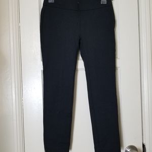 ANN TAYLOR FACTORY petite black stretch side zipper ankle pants